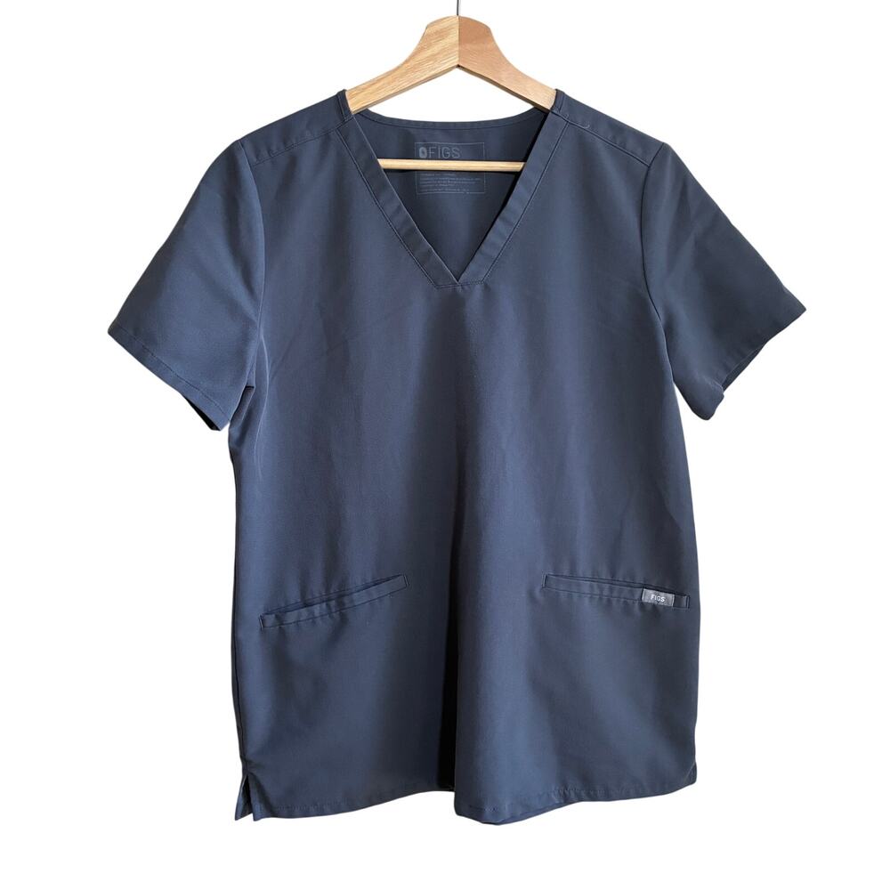 Figs casma gray scrubs top pockets‎ women's size medium casual shirt nurse